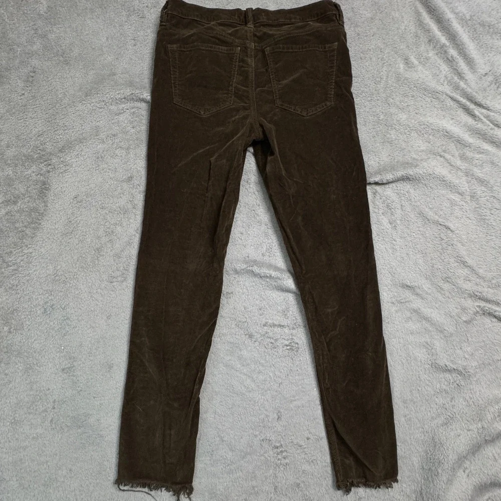 Free‎ People Brown Corduroy Button Fly Cropped Jeans Women's Tag Size 28